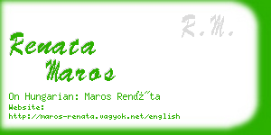 renata maros business card